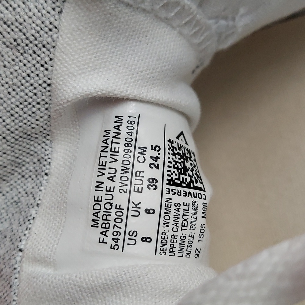 * Converse All Star Light Gray Sneakers, Size 8, Like New - Picture 6 of 8